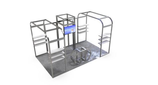 10 x 20 Aluminiumprofil China Freistehender Messebauer für modularen Messestand